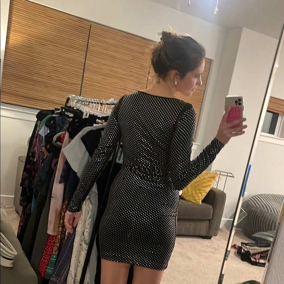 Forever 21 Black Dress with White Polka Dots - Picture 4 of 4